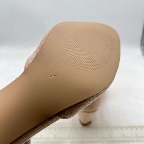 Wo Wagas Apricot Ankle Strap Pumps Back Zip D’Orsay Special Chunky Heels Shoes - Picture 6 of 8